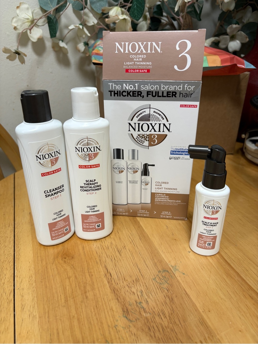 NIOXIN Scalp&Hair 3 StepThickening Treatment, colored hair & light thinning,BNIB